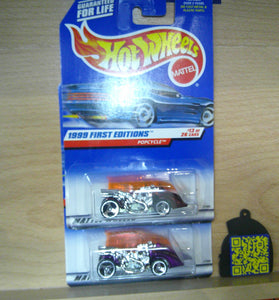 RARE HOT WHEELS #913 BURGUNDY POPCYCLE w/THE PURPLE AS WELL