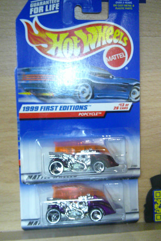 RARE HOT WHEELS #913 BURGUNDY POPCYCLE w/THE PURPLE AS WELL