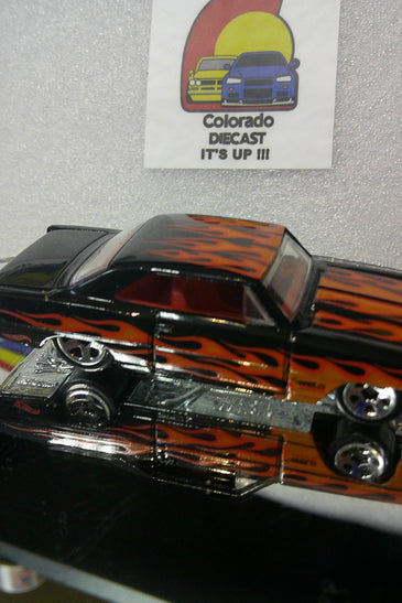 LOOSE HOT WHEELS BLACK w/FLAMES '66 CHEVY NOVA