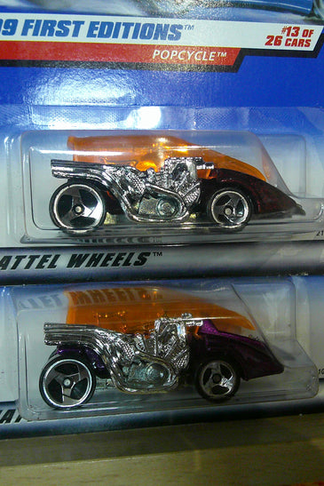RARE HOT WHEELS #913 BURGUNDY POPCYCLE w/THE PURPLE AS WELL