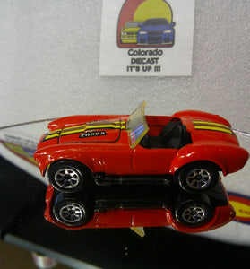LOOSE HOT WHEELS RED SHELBY COBRA 427 S/C w/7 SPOKE WHEELS