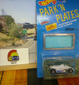 1988 HOT WHEELS  PARK N PLATES WHITE CLAFORAM 500 RACER