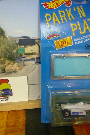1988 HOT WHEELS  PARK N PLATES WHITE CLAFORAM 500 RACER
