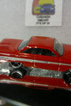 LOOSE HOT WHEELS RED '68 FORD MUSTANG METAL BASE OPENING HOOD