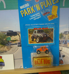 1989 HOT WHEELS MICRO PARK N PLATES ORANGE VW BAJA BUG