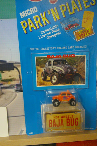 1989 HOT WHEELS MICRO PARK N PLATES ORANGE VW BAJA BUG
