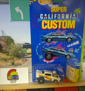 1990 HOT WHEELS SUPER CALIFORNIA CUSTOM WHITE CATALINA CRUZ '55 CHEVY