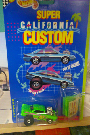1990 HOT WHEELS SUPER CALIFORNIA CUSTOM GREEN E.Z. DUZZIT '55 CHEVY