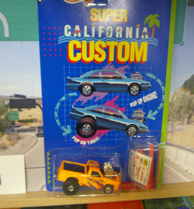 1990 HOT WHEELS SUPER CALIFORNIA CUSTOM ORANGE BOD-ACIOUS PICKUP TRUCK