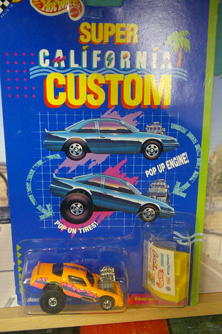 1990 HOT WHEELS SUPER CALIFORNIA CUSTOM ORANGE MEAN MACHINE CAMARO