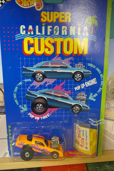 1990 HOT WHEELS SUPER CALIFORNIA CUSTOM ORANGE MEAN MACHINE CAMARO