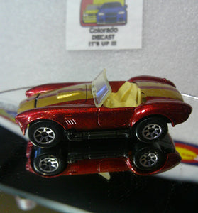 LOOSE HOT WHEELS DARK RED SHELBY COBRA 427 w/7 SPOKES & OPENING HOOD