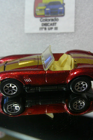 LOOSE HOT WHEELS DARK RED SHELBY COBRA 427 w/7 SPOKES & OPENING HOOD