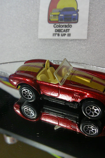 LOOSE HOT WHEELS DARK RED SHELBY COBRA 427 w/7 SPOKES & OPENING HOOD