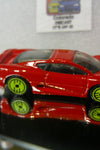 LOOSE HOT WHEELS RED REVEALERS JAGUAR XJ220 w/LIME ULTRA HOTS