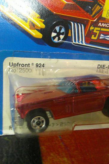 1981 HOT WHEELS RED '57 T-BIRD ON UPFRONT 924 PORSCE CARD ERROR