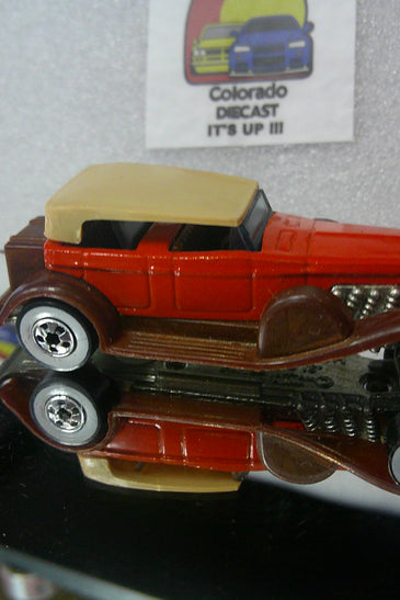 LOOSE HOT WHEELS RED '31 DOOZIE w/WHITEWALLS & BROWN FENDERS
