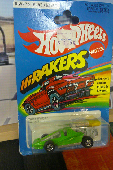 HOT WHEELS HIRAKERS GREEN TURBO WEDGE