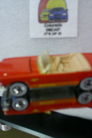 LOOSE HOT WHEELS RED '65 FORD MUSTANG METAL BASE & OPENING HOOD