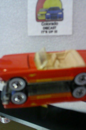 LOOSE HOT WHEELS RED '65 FORD MUSTANG METAL BASE & OPENING HOOD