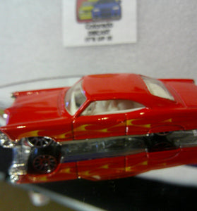 LOOSE HOT WHEELS DARK RED w/FLAMES '65 PONTIAC BONNEVILLE