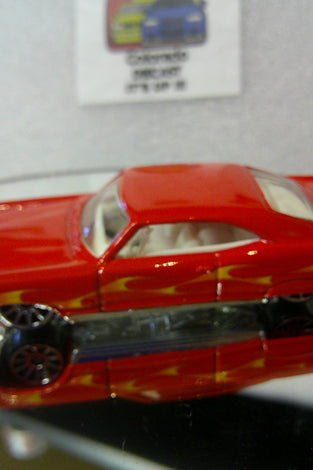 LOOSE HOT WHEELS DARK RED w/FLAMES '65 PONTIAC BONNEVILLE