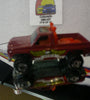 LOOSE HOT WHEELS DARK RED BYWAYMAN TRUCK w/CT WHEELS METAL BASE