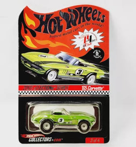 HOT WHEELS RLC GREEN '65 CORVETTE W/RR'S