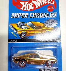 HOT WHEELS GOLD SUPER CHROMES CUSTOM MUSTANG #3358