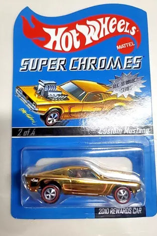 HOT WHEELS GOLD SUPER CHROMES CUSTOM MUSTANG #3358