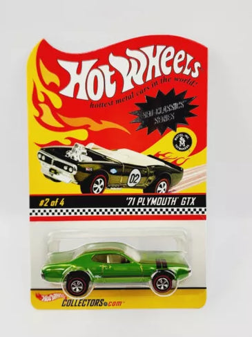 HOT WHEELS RLC NEO CLASSICS GREEN '71 PLYMOUTH GTX