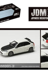 Hobby Japan 1:64 Honda Civic Type R (EK9) JDM Style – Championship White with Carbon Hood – JDM64