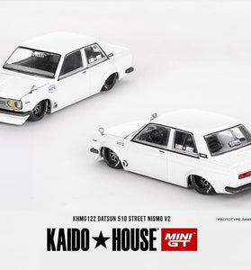 Kaido House x Mini GT 1:64 Datsun 510 Street Nismo V2- White