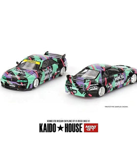 Kaido House x Mini GT 1:64 Nissan Skyline GT-R (R33) HKS V1 – Black Green