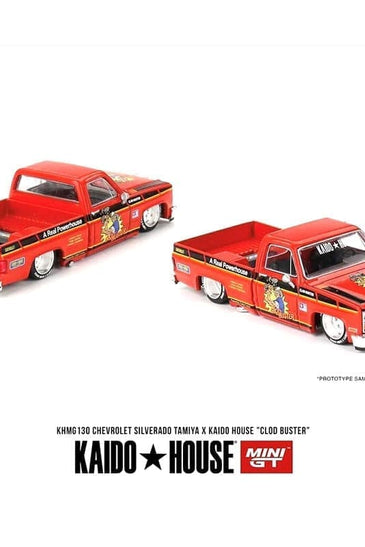 Kaido House x Mini GT 1:64 Chevrolet Silverado Tamiya x Kaido House “CLOD BUSTER” – Orange