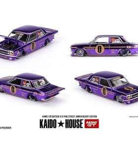 Kaido House x Mini GT 1:64 Datsun 510 Pro Street Anniversary Edition – Purple