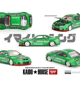 Kaido House x Mini GT 1:64 Nissan Skyline GT-R (R33) Imai Racing V1 – Green