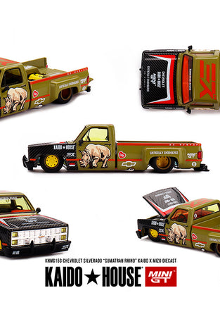 Kaido House x Mini GT x Mizu Diecast 1:64 Chevrolet Silverado “Sumatran Rhino”