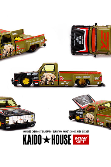 Kaido House x Mini GT x Mizu Diecast 1:64 Chevrolet Silverado “Sumatran Rhino”