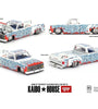 Kaido House x Mini GT 1:64 Chevrolet Silverado Dually on Fire V2 – White Flames
