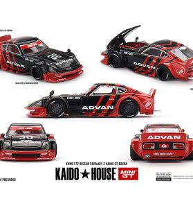 Kaido House x Mini GT 1:64 Nissan Fairlady Z Kaido GT ADVAN – Black