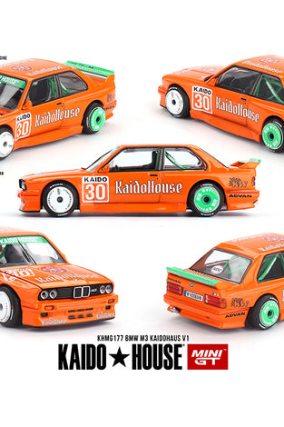 Kaido House x Mini GT 1:64 BMW M3 KAIDOHAUS V1 – Orange