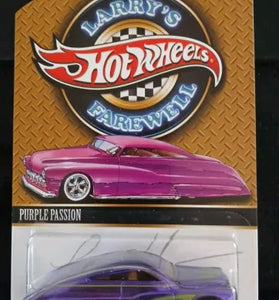 HOT WHEELS SPECIAL EDITION LARRY'S FAREWELL PASSION SIGNED CARD