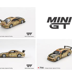 Mini GT 1:64 Nissan Silvia (S15) Top Secret D1GP- Gold