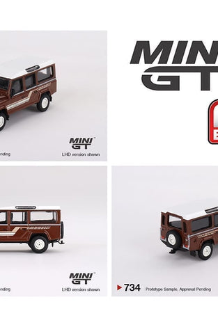 Mini GT 1:64 Land Rover Defender 110 1985 County Station Wagon – Russet Brown