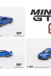 Mini GT 1:64 Nissan Skyline GT-R (R34) V-Spec – Bayside Blue – Mijo Exclusives