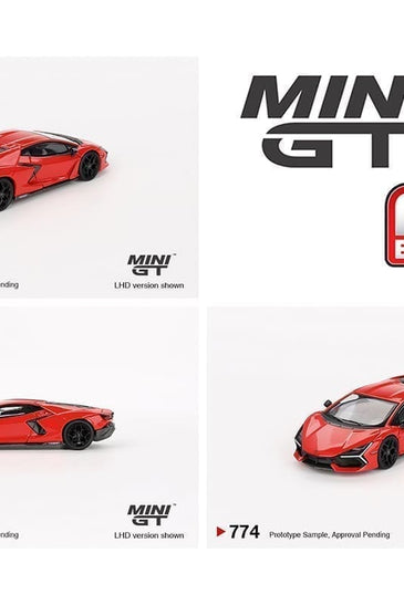 Mini GT 1:64 Lamborghini Revuelto  Arancio Dac Lucido #774