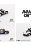 Mini GT 1:64 Porsche 911 Dakar Rallye Design Package White/Gentian Blue Metallic