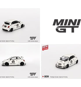 Mini GT 1:64 LB-WORKS x Abas Works ABARTH 595 Gara White #809
