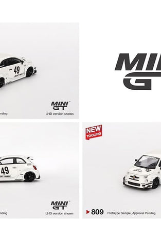 Mini GT 1:64 LB-WORKS x Abas Works ABARTH 595 Gara White #809